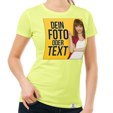 Dein individuelles T-Shirt mit deinem Bild und Text! Damen T-Shirt - dunkelblau M