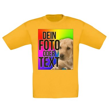 Dein individuelles T-Shirt mit deinem Bild und Text! Kinder T-Shirt - weiss 152-164