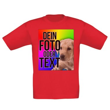 Dein individuelles T-Shirt mit deinem Bild und Text! Kinder T-Shirt - weiss 152-164