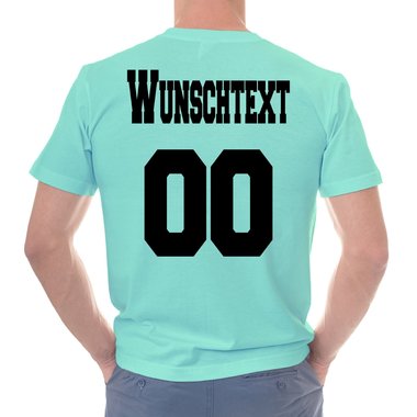 Personalisierbare Damen und Herren T-Shirts - Mit deinem Wunschtext und Nummer Damen V-Neck - dunkelgrau XS