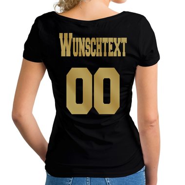 Personalisierbare Damen und Herren T-Shirts - Mit deinem Wunschtext und Nummer Herren Rundhals - weiss S