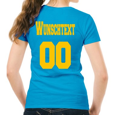 Personalisierbare Damen und Herren T-Shirts - Mit deinem Wunschtext und Nummer Herren Rundhals - weiss S