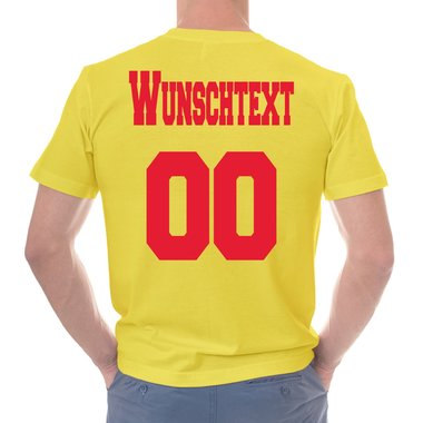 Personalisierbare Damen und Herren T-Shirts - Mit deinem Wunschtext und Nummer Herren Rundhals - weiss S