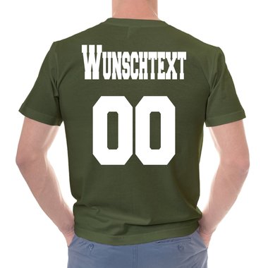 Personalisierbare Damen und Herren T-Shirts - Mit deinem Wunschtext und Nummer Herren Rundhals - weiss S