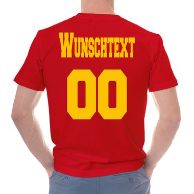 Personalisierbare Damen und Herren T-Shirts - Mit deinem Wunschtext und Nummer Herren Rundhals - weiss S