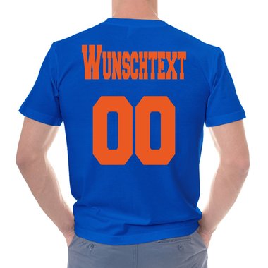 Personalisierbare Damen und Herren T-Shirts - Mit deinem Wunschtext und Nummer Herren Rundhals - weiss S