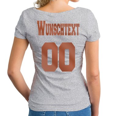 Personalisierbare Damen und Herren T-Shirts - Mit deinem Wunschtext und Nummer Herren Rundhals - weiss S