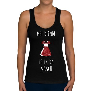 Oktoberfest Damen Shirts - U-Boot Ausschnitt und Tank Top - Mei Dirndl is in da Wsch - Glitzer U-Boot oliv-goldglitzer XS