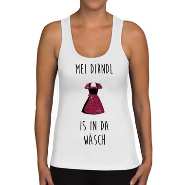 Oktoberfest Damen Shirts - U-Boot Ausschnitt und Tank Top - Mei Dirndl is in da Wsch - Glitzer U-Boot oliv-goldglitzer XS