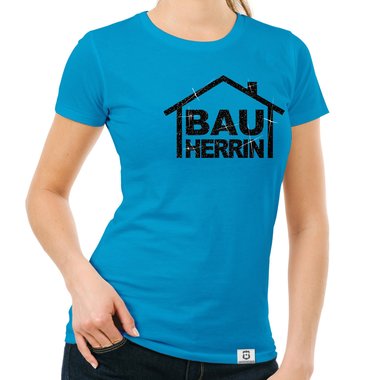 Damen Bauherrinnen Shirts - Rundhals und V-Neck - Glitzer
