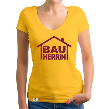Damen Bauherrinnen Shirts - Rundhals und V-Neck - Glitzer