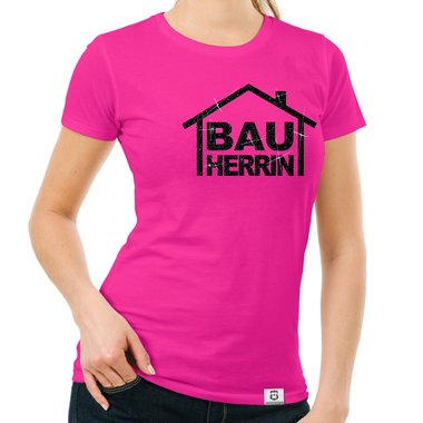 Damen Bauherrinnen Shirts - Rundhals und V-Neck - Glitzer