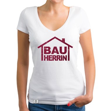 Damen Bauherrinnen Shirts - Rundhals und V-Neck - Glitzer Rundhals dunkelblau-goldglitzer S