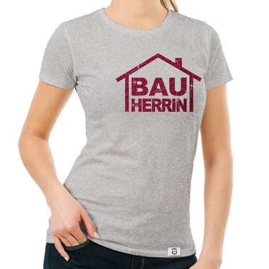 Damen Bauherrinnen Shirts - Rundhals und V-Neck - Glitzer Rundhals dunkelblau-goldglitzer S