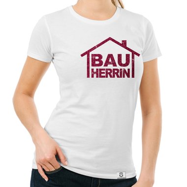 Damen Bauherrinnen Shirts - Rundhals und V-Neck - Glitzer V-Neck weiss-schwarzglitzer XXL