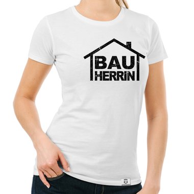 Damen Bauherrinnen Shirts - Rundhals und V-Neck - Glitzer V-Neck weiss-schwarzglitzer XXL