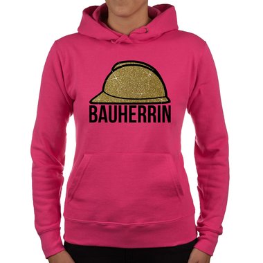 Damen Richtfest Hoodie - Bauherrin Motive - Glitzer