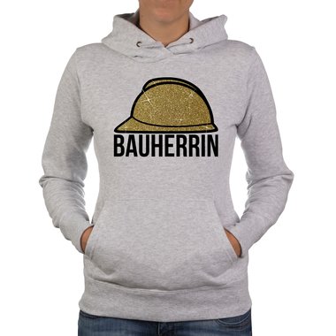 Damen Richtfest Hoodie - Bauherrin Motive - Glitzer