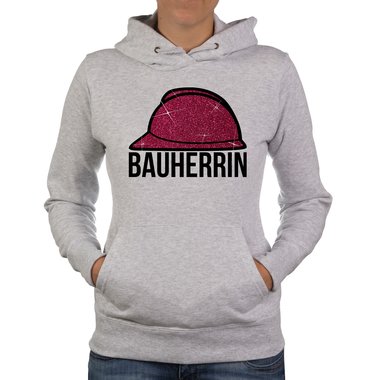 Damen Richtfest Hoodie - Bauherrin Motive - Glitzer