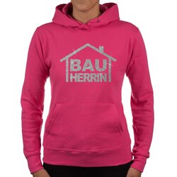 Damen Richtfest Hoodie - Bauherrin Motive - Glitzer