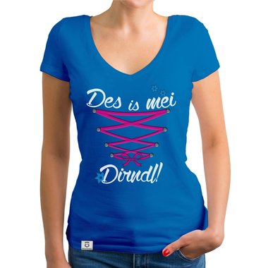 Damen Oktoberfest Shirts - Rundhals, U-Boot und V-Ausschnitt - Des is mei Dirndl!
