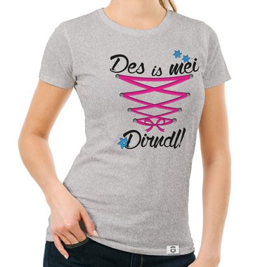 Damen Oktoberfest Shirts - Rundhals, U-Boot und V-Ausschnitt - Des is mei Dirndl!