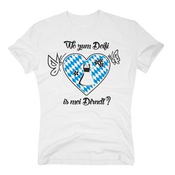 T-Shirt Oktoberfest Wo zum Deifi is mei Dirndl?