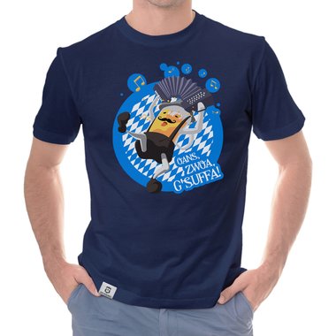 Oktoberfest T-Shirts - Oans, Zwoa, Gsuffa! - Herren & Damen Outfit Herren dunkelblau S