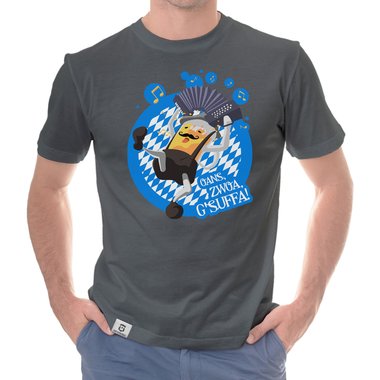 Oktoberfest T-Shirts - Oans, Zwoa, Gsuffa! - Herren & Damen Outfit Herren dunkelblau S