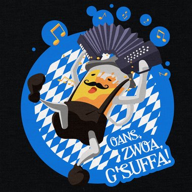 Oktoberfest T-Shirts - Oans, Zwoa, Gsuffa! - Herren & Damen Outfit Herren dunkelblau S