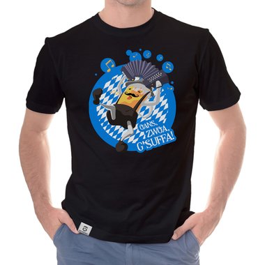 Oktoberfest T-Shirts - Oans, Zwoa, Gsuffa! - Herren & Damen Outfit Herren dunkelblau S