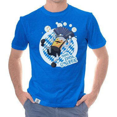Oktoberfest T-Shirts - Oans, Zwoa, Gsuffa! - Herren & Damen Outfit Herren dunkelblau S