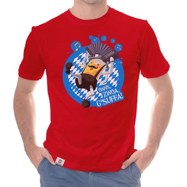 Oktoberfest T-Shirts - Oans, Zwoa, Gsuffa! - Herren & Damen Outfit Herren dunkelblau S
