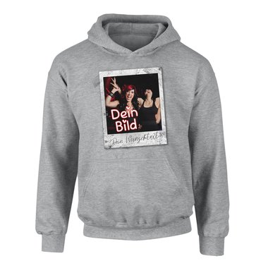 Designe deinen Hoodie - Herren, Damen & Kinder - Dein Bild in coolen Rahmen - Geschenk fr Familien, Freunde und Prchen