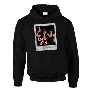 Designe deinen Hoodie - Herren, Damen & Kinder - Dein Bild in coolen Rahmen - Geschenk fr Familien, Freunde und Prchen