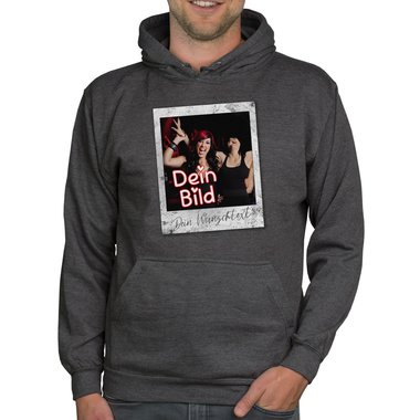 Designe deinen Hoodie - Herren, Damen & Kinder - Dein Bild in coolen Rahmen - Geschenk fr Familien, Freunde und Prchen