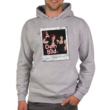 Designe deinen Hoodie - Herren, Damen & Kinder - Dein Bild in coolen Rahmen - Geschenk fr Familien, Freunde und Prchen