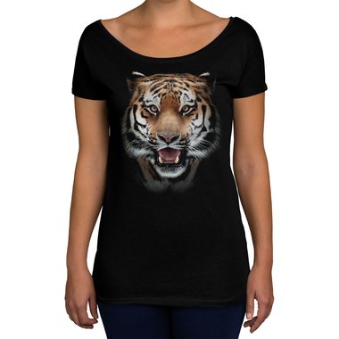 Stylisches Tiger-Shirt - Fr Kinder, Damen und Herren - Baumwolle in verschiedenen Gren Damen Rundhals XS