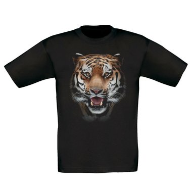 Stylisches Tiger-Shirt - F�r Kinder, Damen und Herren - Baumwolle in verschiedenen Gr��en Kinder Rundhals 152-164
