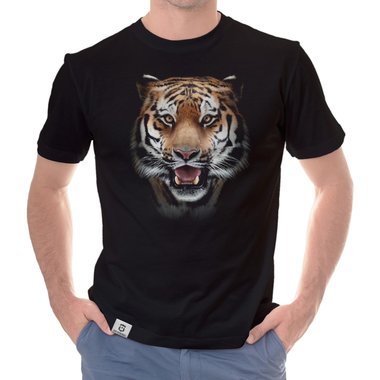 Stylisches Tiger-Shirt - F�r Kinder, Damen und Herren - Baumwolle in verschiedenen Gr��en Kinder Rundhals 152-164