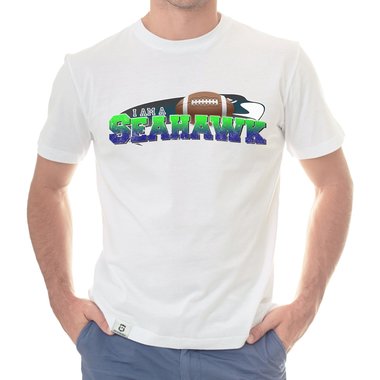 Herren American Football Fan-Shirt-Kollektion - I am a Patriot/Packer/Vike/Eagle und viele mehr - Deine Wunschmannschaft dunkelblau-49er S