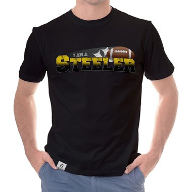 Herren American Football Fan-Shirt-Kollektion - I am a Patriot/Packer/Vike/Eagle und viele mehr - Deine Wunschmannschaft dunkelblau-49er S