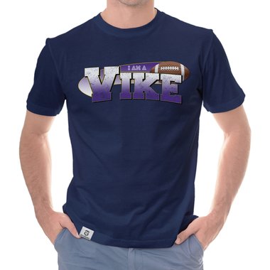 Herren American Football Fan-Shirt-Kollektion - I am a Patriot/Packer/Vike/Eagle und viele mehr - Deine Wunschmannschaft dunkelblau-49er S