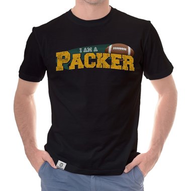 Herren American Football Fan-Shirt-Kollektion - I am a Patriot/Packer/Vike/Eagle und viele mehr - Deine Wunschmannschaft dunkelblau-49er S