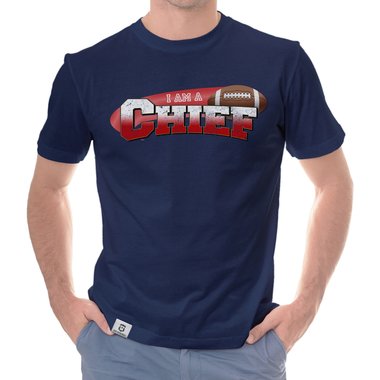 Herren American Football Fan-Shirt-Kollektion - I am a Patriot/Packer/Vike/Eagle und viele mehr - Deine Wunschmannschaft dunkelblau-49er S