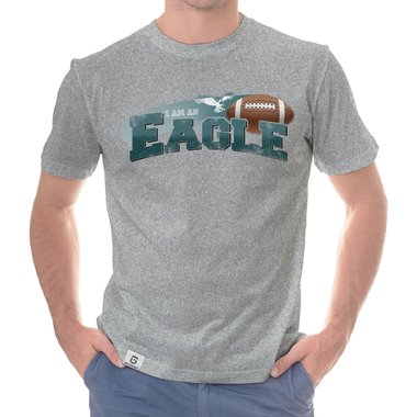 Herren American Football Fan-Shirt-Kollektion - I am a Patriot/Packer/Vike/Eagle und viele mehr - Deine Wunschmannschaft dunkelblau-49er S