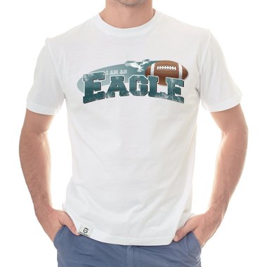 Herren American Football Fan-Shirt-Kollektion - I am a Patriot/Packer/Vike/Eagle und viele mehr - Deine Wunschmannschaft dunkelblau-49er S