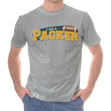 Herren American Football Fan-Shirt-Kollektion - I am a Patriot/Packer/Vike/Eagle und viele mehr - Deine Wunschmannschaft dunkelblau-49er S