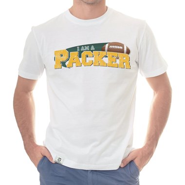 Herren American Football Fan-Shirt-Kollektion - I am a Patriot/Packer/Vike/Eagle und viele mehr - Deine Wunschmannschaft dunkelblau-49er S