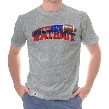 Herren American Football Fan-Shirt-Kollektion - I am a Patriot/Packer/Vike/Eagle und viele mehr - Deine Wunschmannschaft dunkelblau-49er S